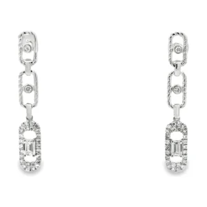 Link Diamond Dangle Earrings