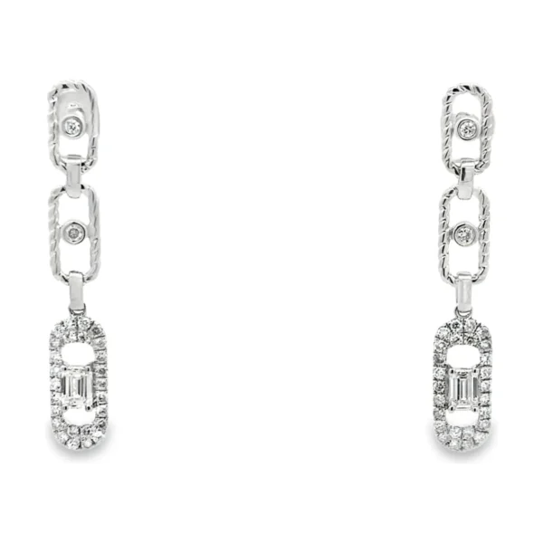 Link Diamond Dangle Earrings