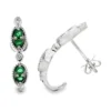 Emerald Diamond Drop Earrings