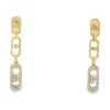 Diamond Link Dangle Earrings