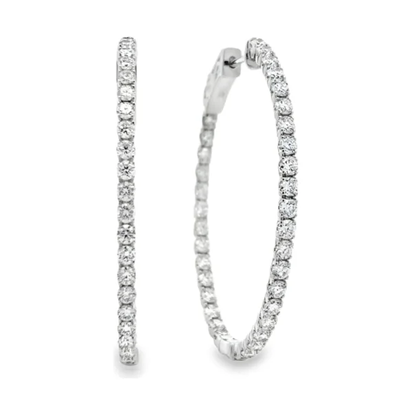 Diamond Hoop Earrings