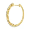 Diamond Link Hoop Earrings