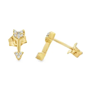 Diamond Arrow Stud Earrings