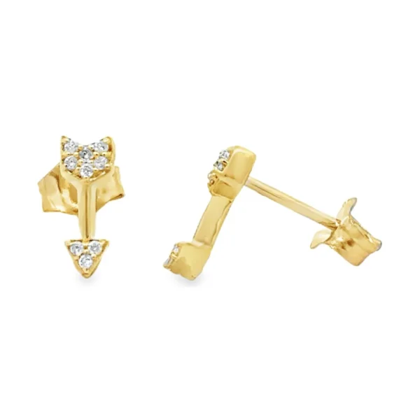 Diamond Arrow Stud Earrings