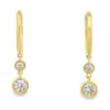Bezel Diamond Drop Earrings
