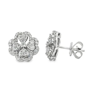 Clover Diamond Stud Earrings