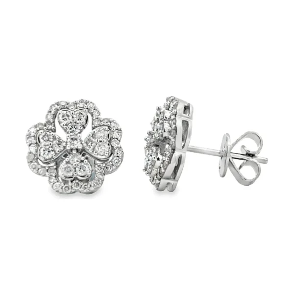 Clover Diamond Stud Earrings