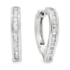 Baguette Diamond Hoop Earrings