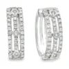 Diamond Multi Row Huggie Earrings