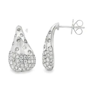 Pave Teardrop Stud Earrings