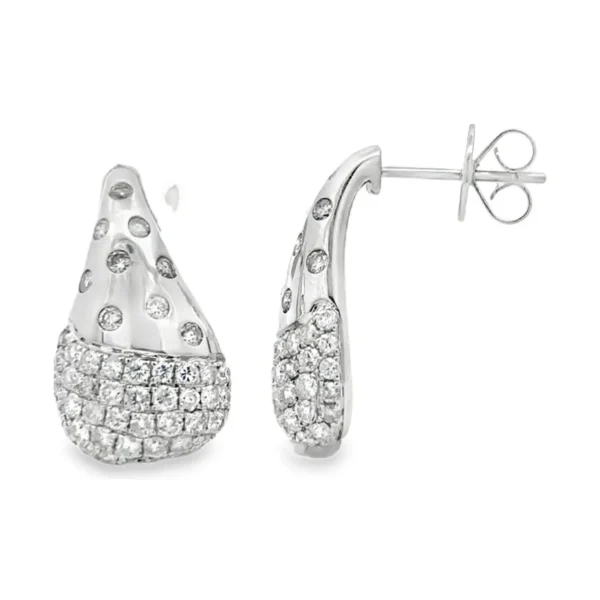 Pave Teardrop Stud Earrings
