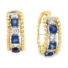 Sapphire Diamond Huggie Earrings