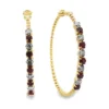 Ruby Diamond Hoop Earrings