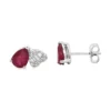 Pear Ruby Stud Earrings