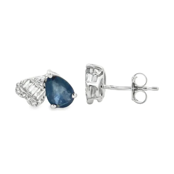 Pear Sapphire Stud Earrings