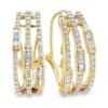 Multi Row Diamond Earrings