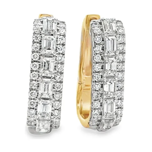Diamond Huggie Hoop Earrings