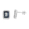 Sapphire Halo Stud Earrings