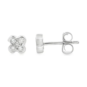 Clover Diamond Stud Earrings