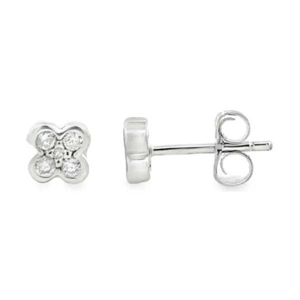 Clover Diamond Stud Earrings