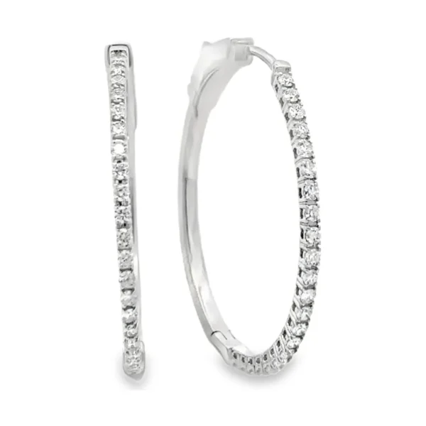 Diamond Hoop Earrings