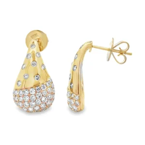Teardrop Diamond Stud Earrings