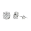 Round Cluster Diamond Earrings