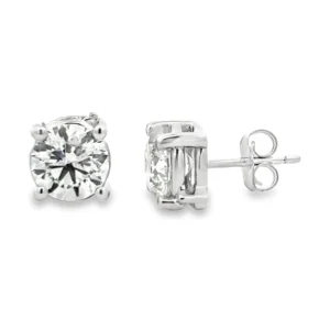 Round Diamond Stud Earrings