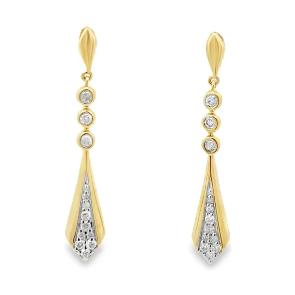 Diamond Drop Dangle Earrings