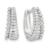 Ribbed Diamond Hoop Earrings