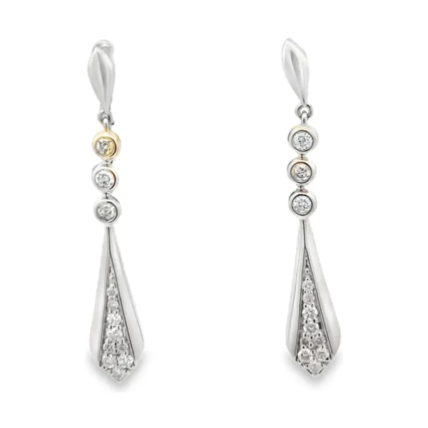 Diamond Dangle Drop Earrings