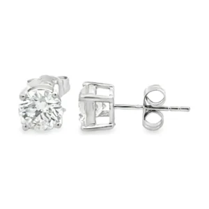 Round Diamond Stud Earrings