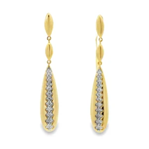 Teardrop Diamond Dangle Earrings