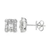 Emerald Diamond Stud Earrings