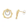 Circle Diamond Stud Earrings