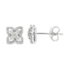 Floral Diamond Stud Earrings