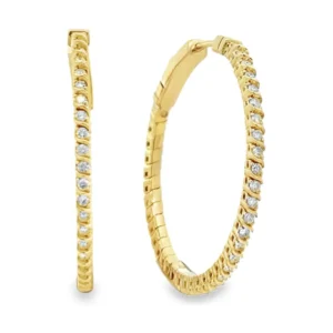 Diamond Accent Hoop Earrings