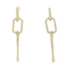 Diamond Link Dangle Earrings