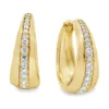 Diamond Channel Huggie Earrings