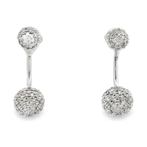 Diamond Cluster Dangle Earrings