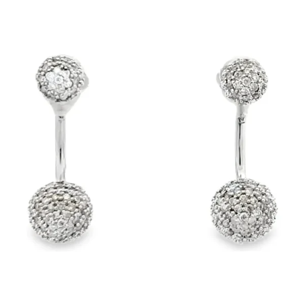 Diamond Cluster Dangle Earrings