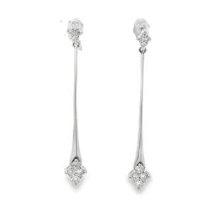 Diamond Drop Bar Earrings