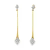 Diamond Bar Dangle Earrings