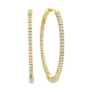 Diamond Inside Out Hoop Earrings