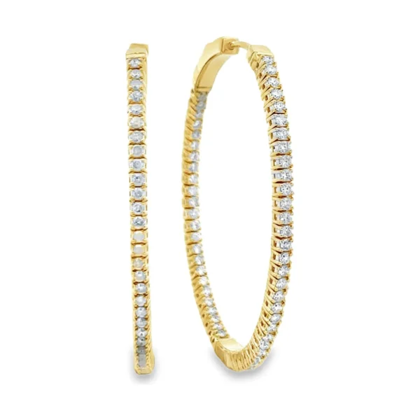 Diamond Inside Out Hoop Earrings