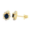 Oval Sapphire Halo Earrings