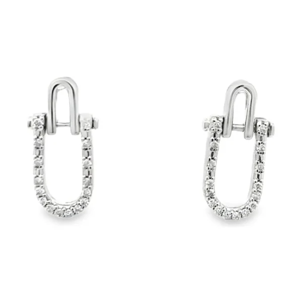Diamond Link Stud Earrings