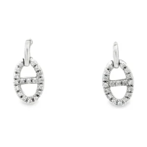 Oval Link Dangle Earrings