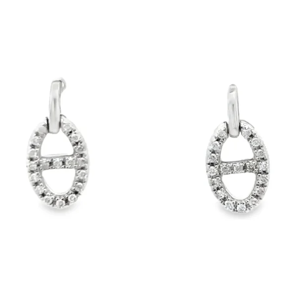 Oval Link Dangle Earrings