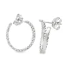 Diamond Open Hoop Earrings